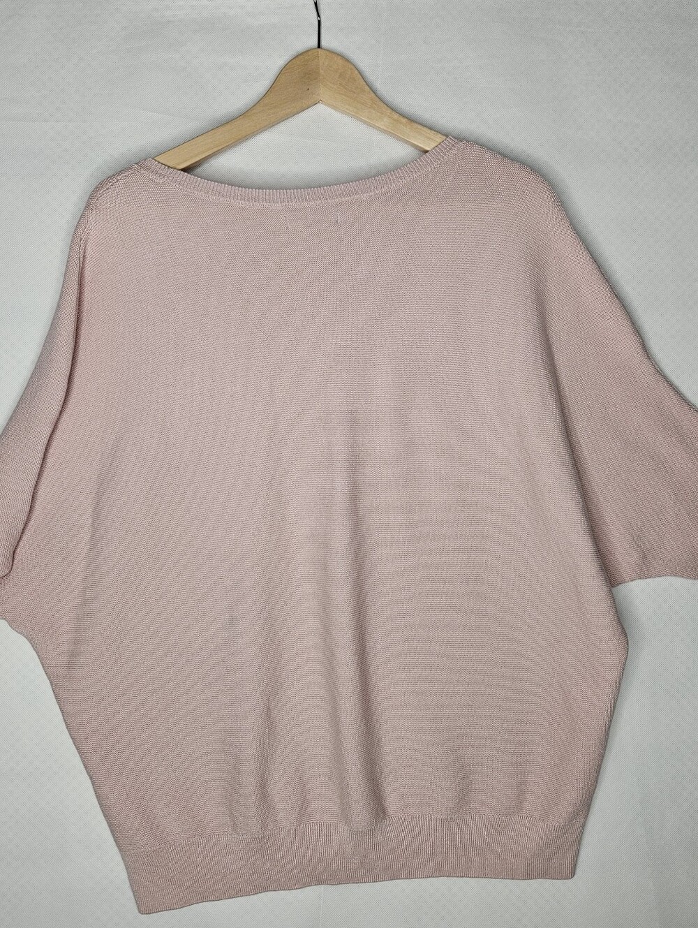 Quince Lightweight Cotton Cashmere Link-stitch Dolman Sweater Pink Heather XL - Picture 8 of 8
